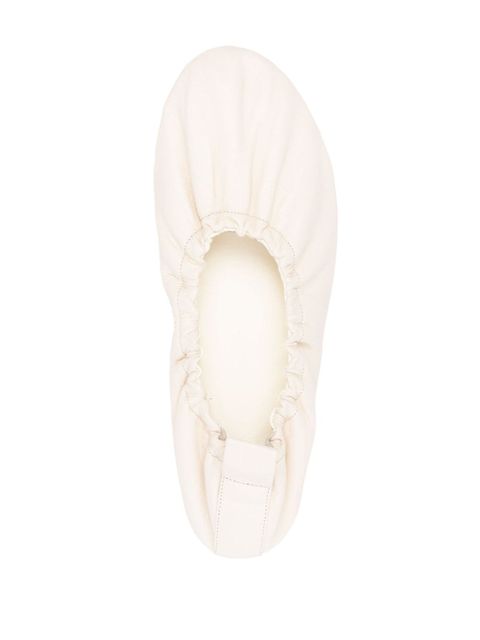 The Row Glove leather ballerinas - White