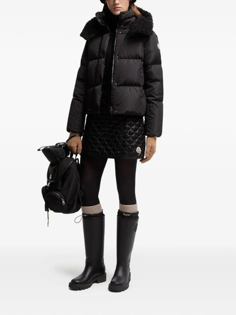 Moncler logo-detail quilted mini skirt - Black - zdjęcie produktu nr 2