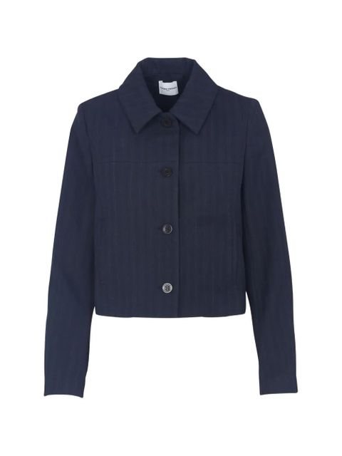Claudie Pierlot button pinstripe jacket - Blue - zdjęcie produktu nr 2