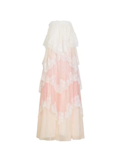 Aje Ophelia lace-trimmed tiered maxi dress - White - zdjęcie produktu nr 1