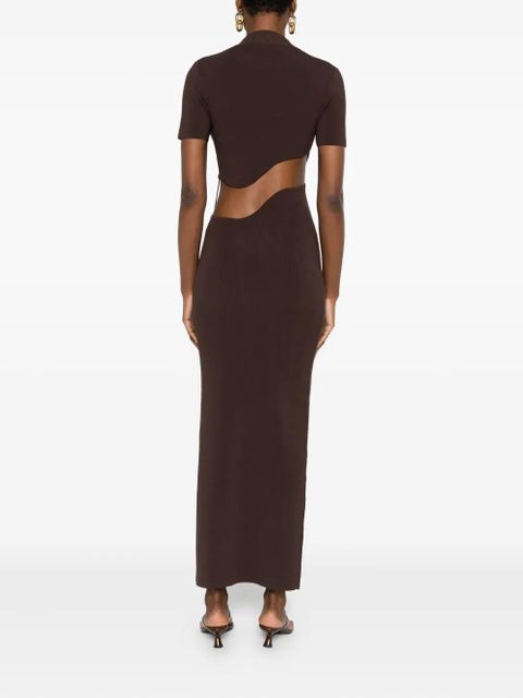 Christopher Esber Maparadita lattice separation maxi dress - Brown