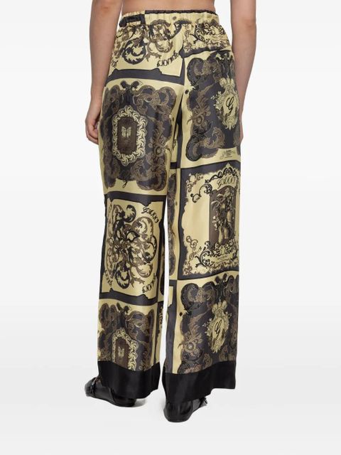 GANNI printed trousers - Gold