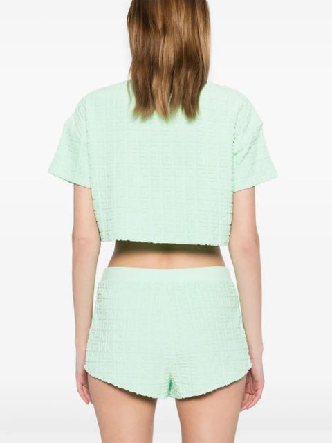 Givenchy 4G-motif cropped T-shirt - Green