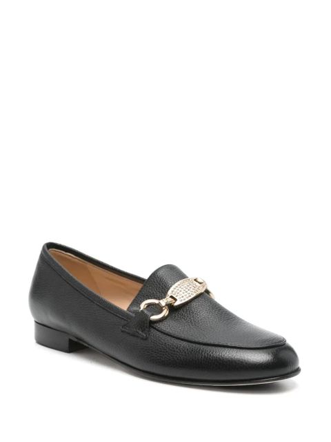 Casadei leather loafers - Black