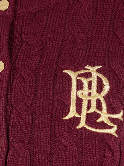 Lauren Ralph Lauren cable-knit button cardigan - Red