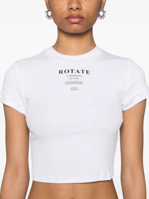 ROTATE BIRGER CHRISTENSEN ribbed crop top - White