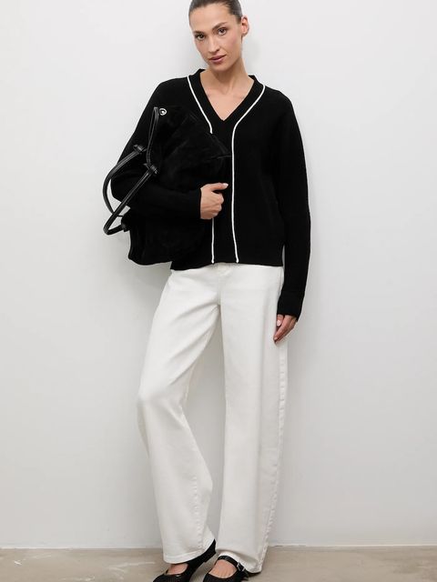 Answear.LAB sweter z kaszmirem i jedwabiem damski kolor czarny - zdjęcie produktu nr 2