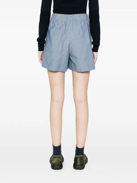 Moncler Grenoble high-waist chino shorts - Blue