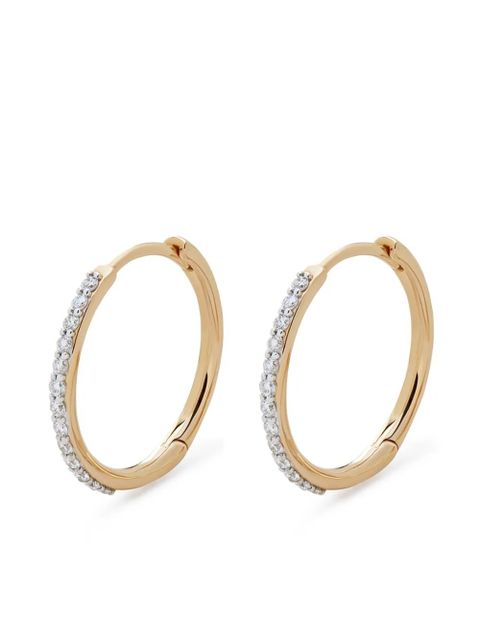 Monica Vinader 14kt yellow gold diamond hoop earrings - zdjęcie produktu nr 1