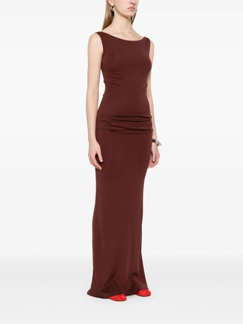 Aya Muse knitted maxi dress - Brown