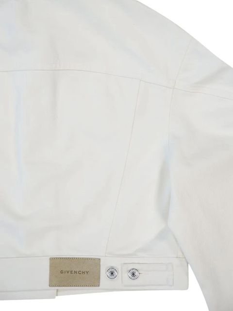 Givenchy logo-patch denim jacket - White
