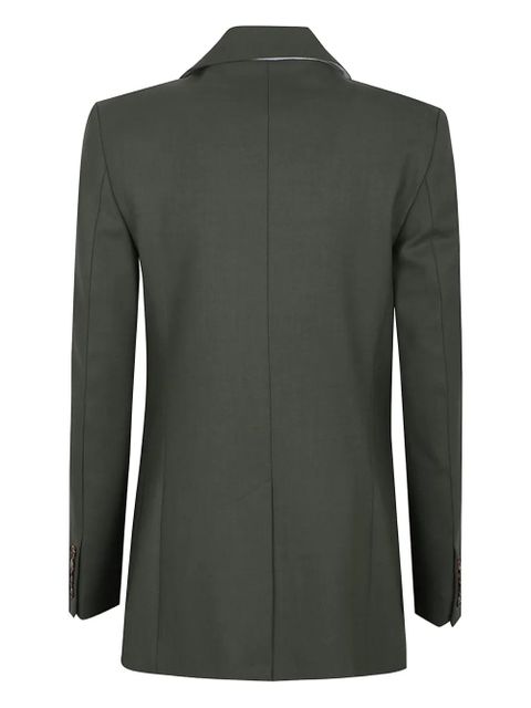 Victoria Beckham pocket-detail two-button blazer - Green - zdjęcie produktu nr 2