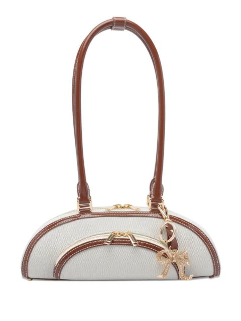 Self-Portrait canvas shoulder bag - White - zdjęcie produktu nr 1