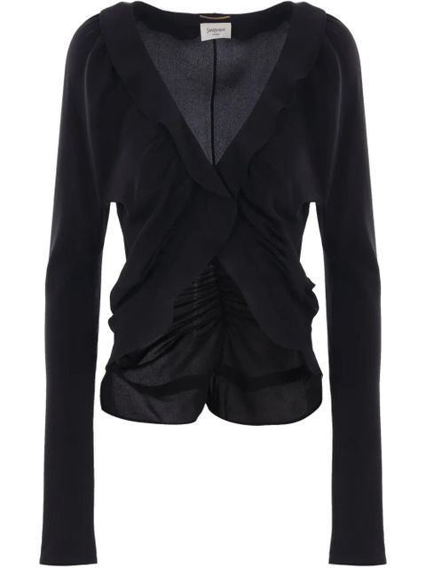 Saint Laurent crepe de chine blouse - Black - zdjęcie produktu nr 1