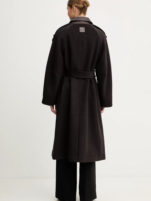 Mos Mosh płaszcz z dodatkiem wełny EVA kolor brązowy 172920 - zdjęcie produktu nr 2