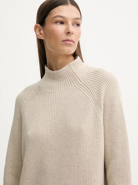 Marc O'Polo sukienka z dodatkiem wełny kolor beżowy mini prosta 600605967001