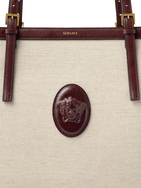 Versace Rivière large canvas tote bag - Neutrals