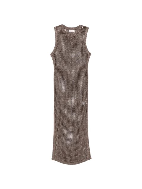 MC2 Saint Barth Eileen open-knit maxi dress - Brown - zdjęcie produktu nr 1