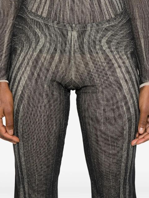 Jean Paul Gaultier spiral-print trousers - Black