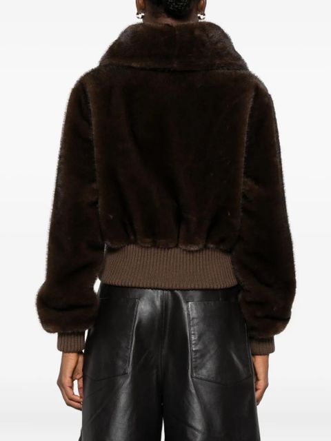 PINKO faux-fur jacket - Brown
