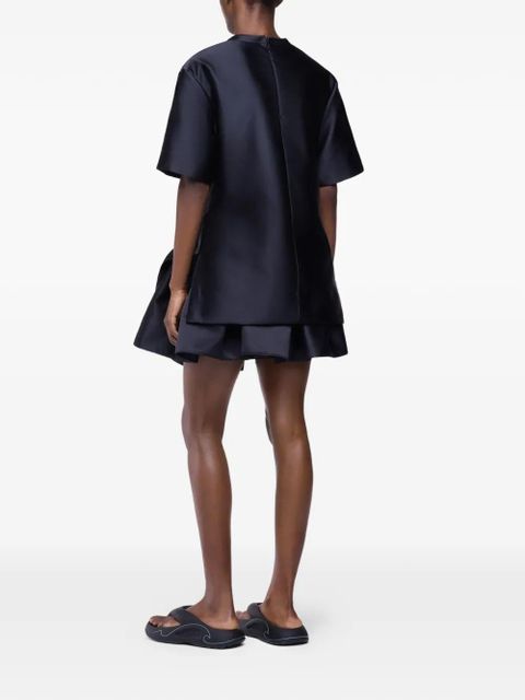 Rabanne bow short-sleeved top - Black