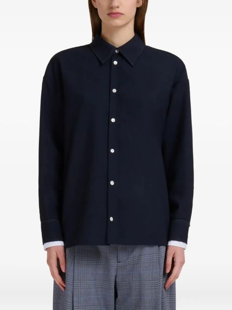 Marni virgin-wool shirt - Blue