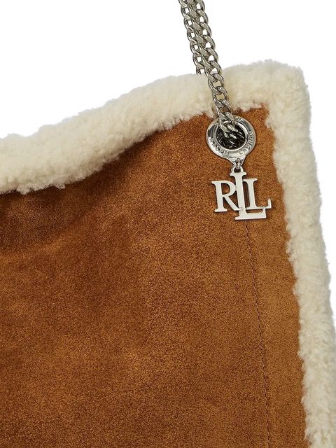 Lauren Ralph Lauren torebka zamszowa kolor brązowy 431980182