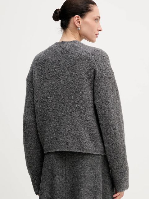 Marc O'Polo kardigan z dodatkiem wełny damski kolor szary 510610961157