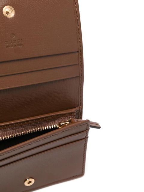 Gucci Horsebit 1955 card case wallet - Neutrals