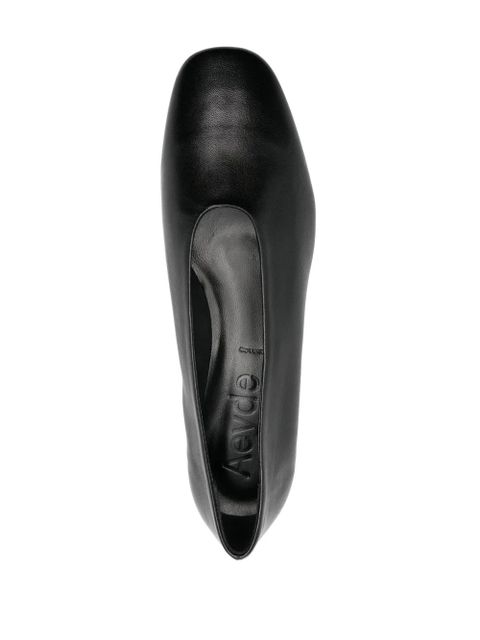 Aeyde Delia 25mm leather pumps - Black