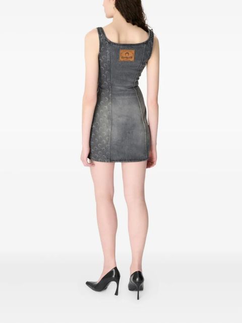 Marine Serre Moon sleeveless denim dress - Grey