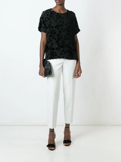 ETRO velvet appliqué detail blouse - Black - zdjęcie produktu nr 2