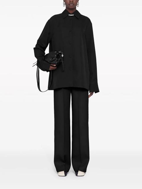 Jil Sander drawstring wool straight-leg trousers - Black - zdjęcie produktu nr 2