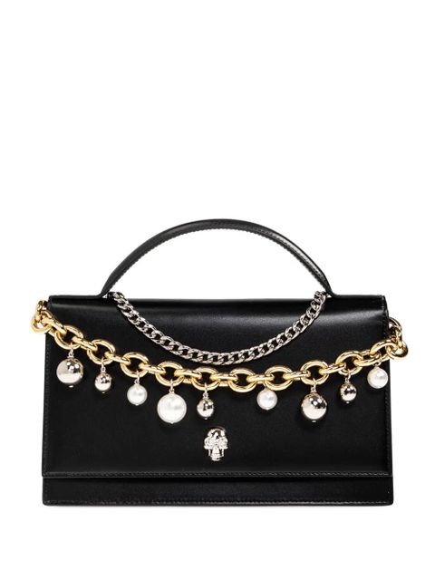 Alexander McQueen skull chain-embellished tote bag - Black - zdjęcie produktu nr 1