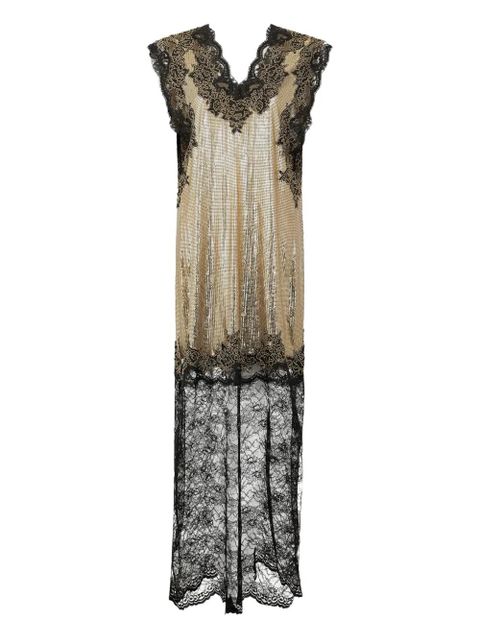 Rabanne lace mid-length dress - Gold - zdjęcie produktu nr 2