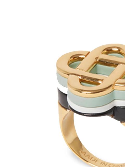 Casablanca enamel-detailed logo ring - Gold - zdjęcie produktu nr 2