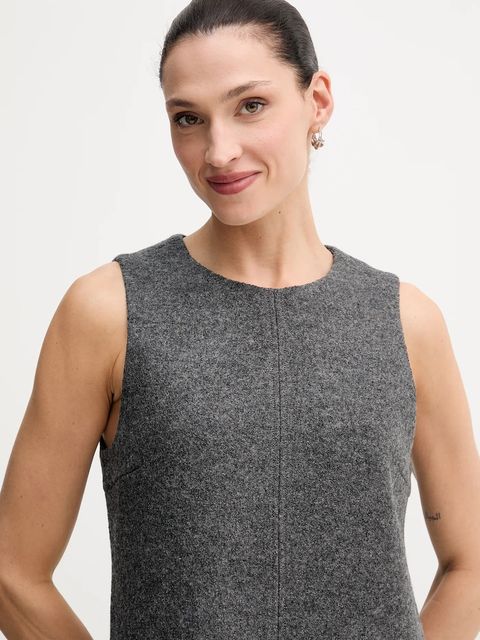 Marc O'Polo sukienka z dodatkiem wełny kolor szary mini prosta 510607721393