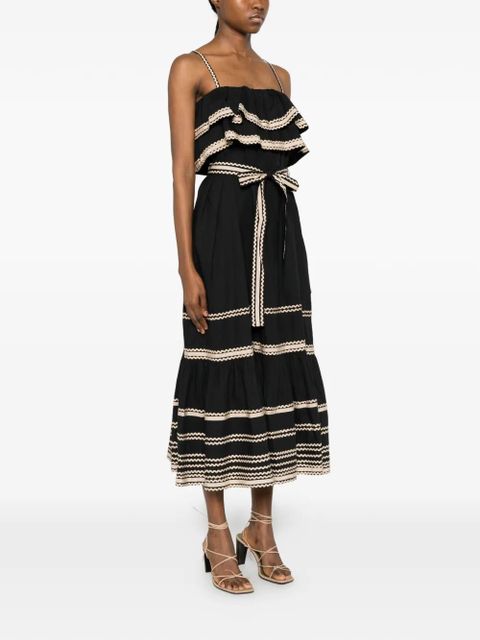 Ulla Johnson Lucian ruffled midi dress - Black