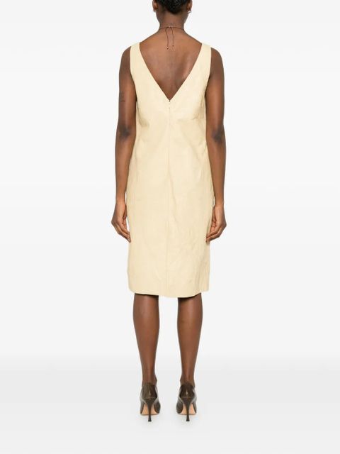 TOTEME crinkled V-neck dress - Neutrals