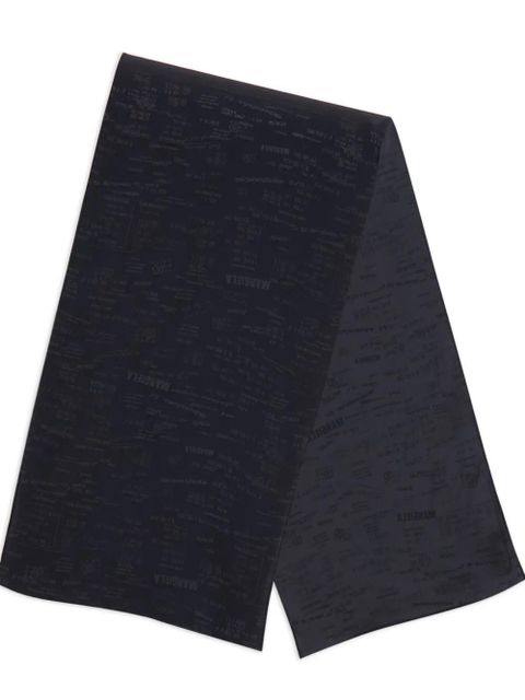 MM6 Maison Margiela jacquard logo scarf - Black