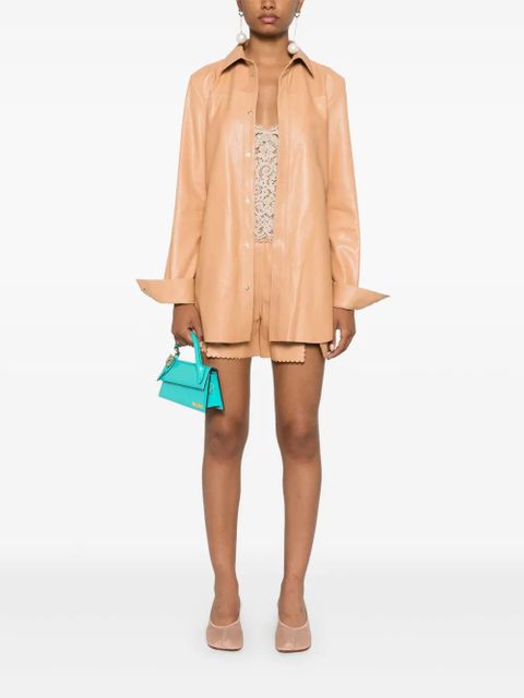 Blumarine leather shirt - Neutrals