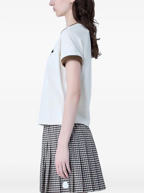 Moncler embroidered heart-motif T-shirt - Neutrals - zdjęcie produktu nr 2