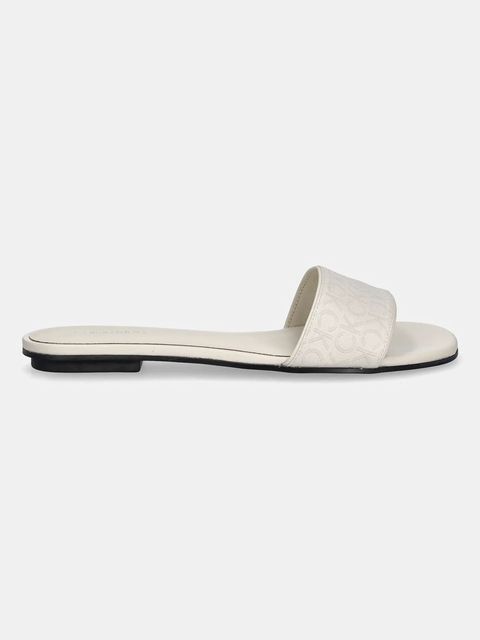 Calvin Klein klapki FLAT SLIDE - JACQ - zdjęcie produktu nr 1