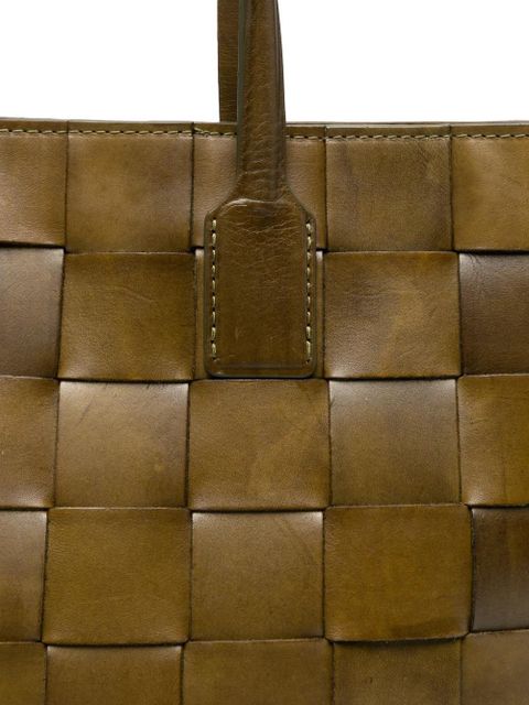 DRAGON DIFFUSION medium Pino woven tote bag - Green