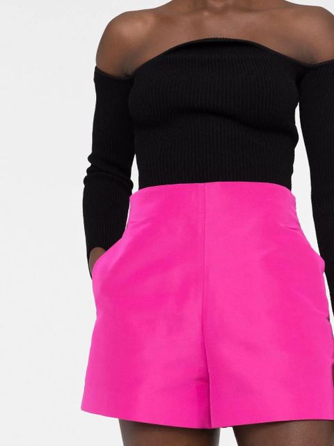 Valentino Garavani high-waisted silk shorts - Pink