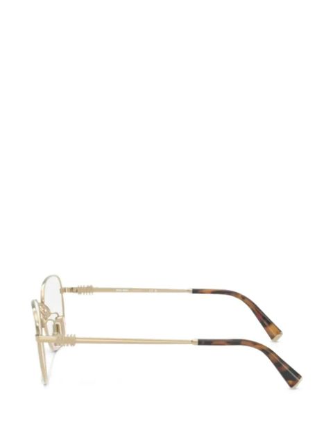 Miu Miu Eyewear geometric glasses - Gold