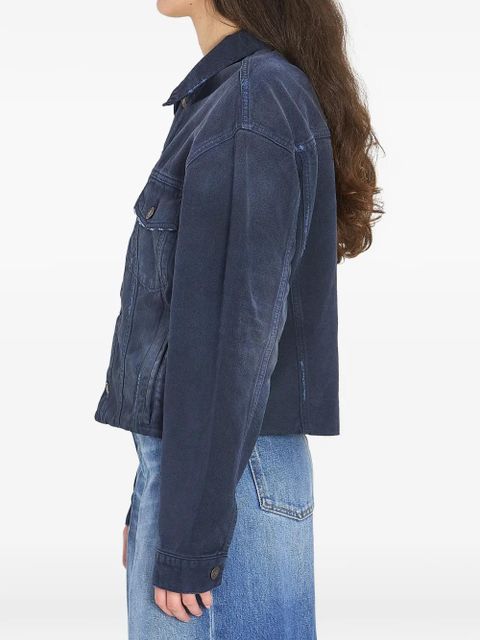 Balenciaga pointed-collar denim jacket - Blue