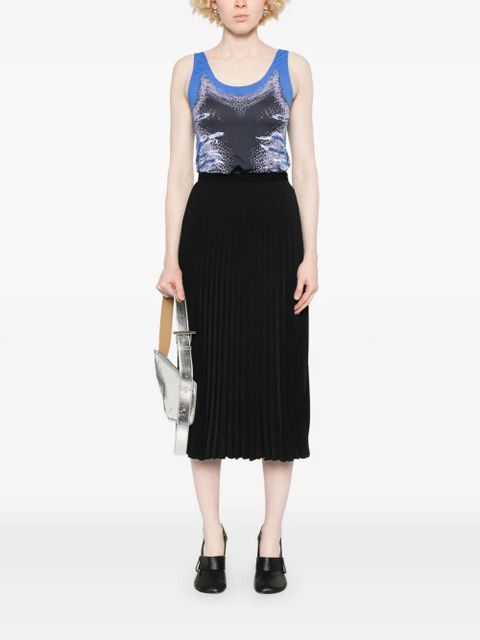 MM6 Maison Margiela pleated midi skirt - Black - zdjęcie produktu nr 2