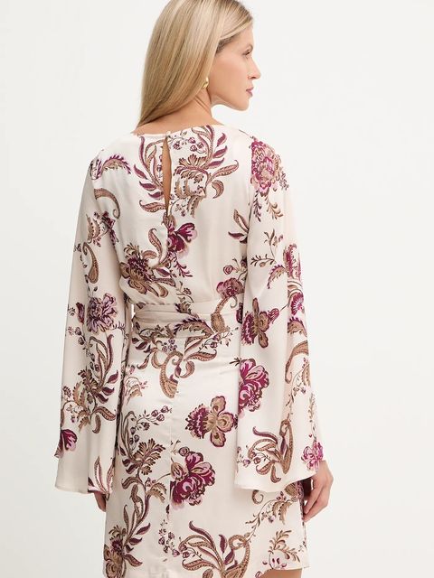 Marciano by Guess sukienka LOREDANA kolor beżowy mini prosta 5YGK40 7298A