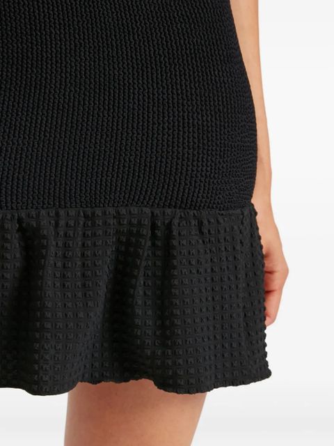 Hunza G peplum mini skirt - Black
